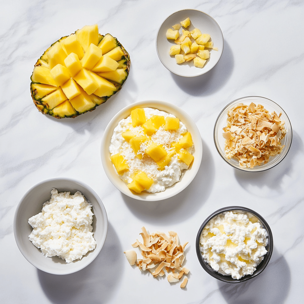 Ingredients for Tropical Cottage Cheese Delight