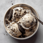 Ninja Creami cookies and cream ice cream in a bowl