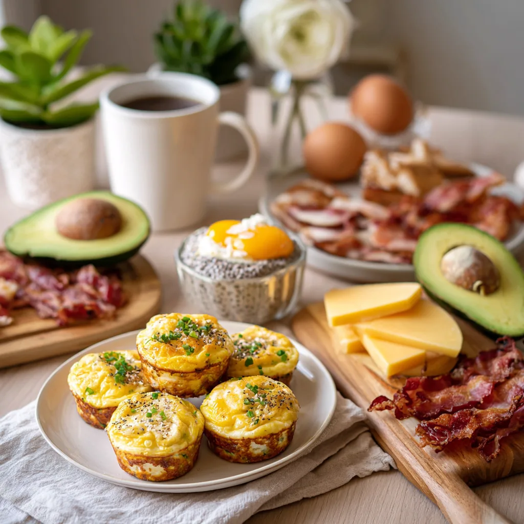 Easy keto breakfast ideas for beginners table setting