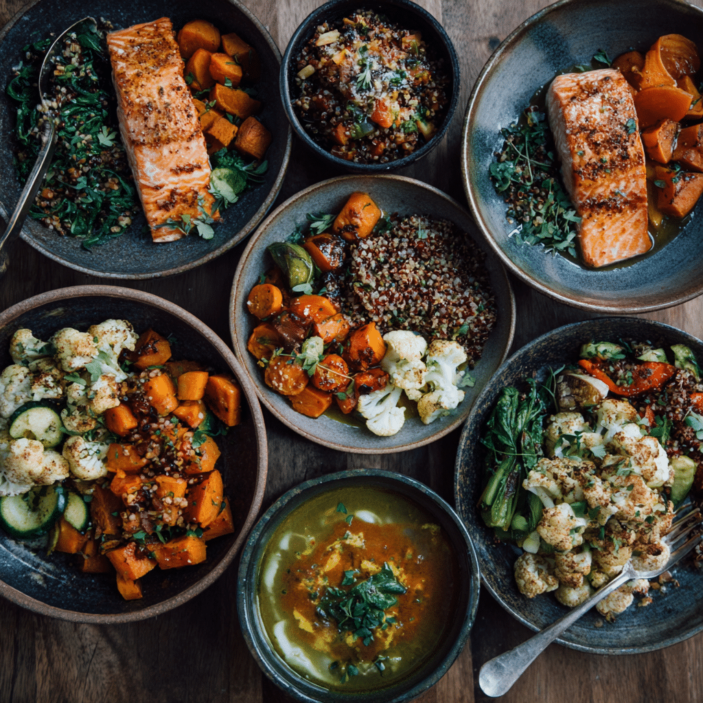 7 colorful anti-inflammatory meals beautifully plated
