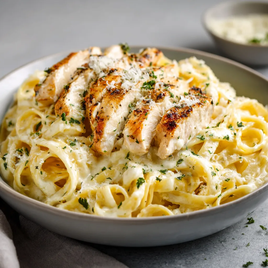 Creamy Chicken Fettuccine Alfredo in 30 Minutes