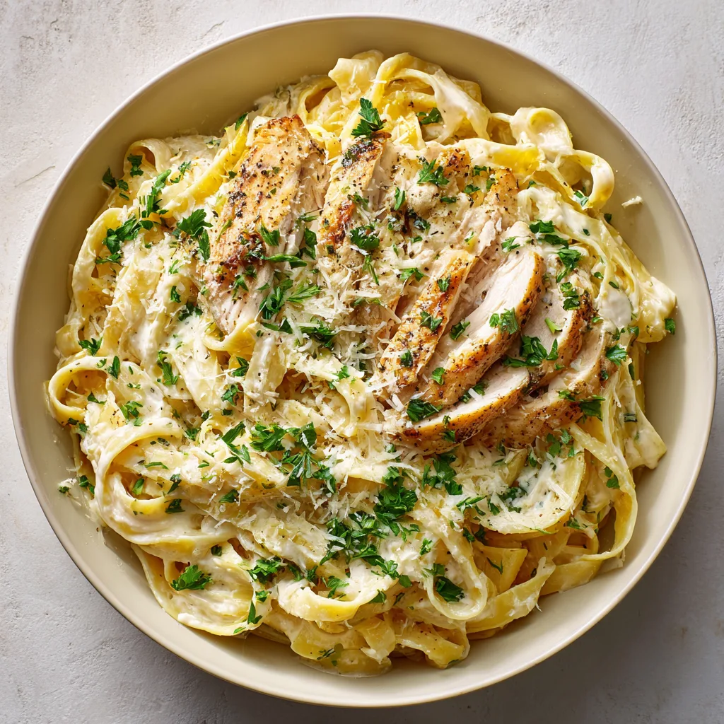 Creamy Chicken Fettuccine Alfredo in 30 Minutes