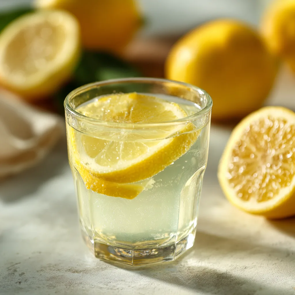 magnesium drink recipe with lemon and wellness vibe