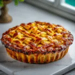 Recipe apple pie with golden lattice crust