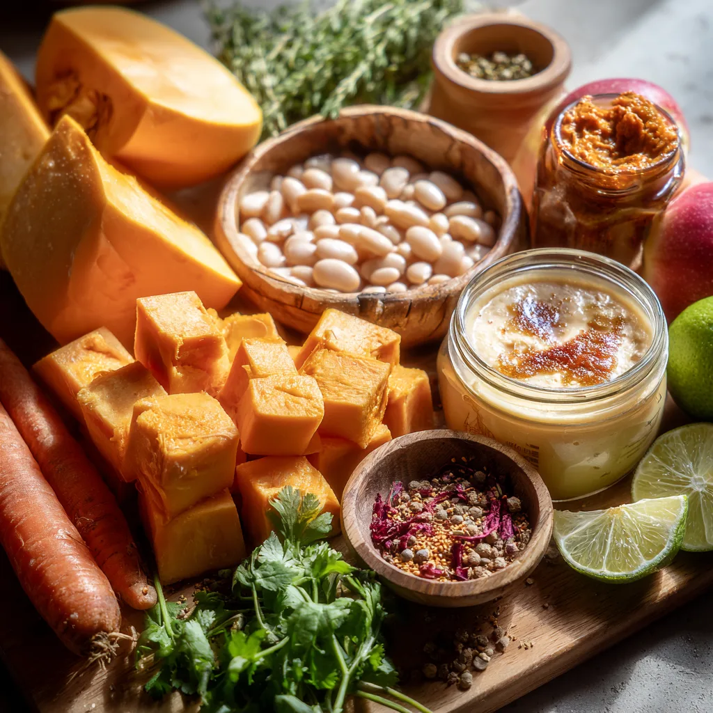 Ingredients for butternut squash recipes soup variations