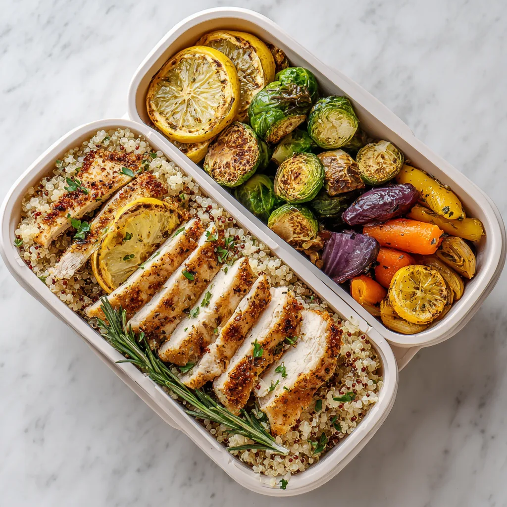 anti-inflammatory chicken meal prep container