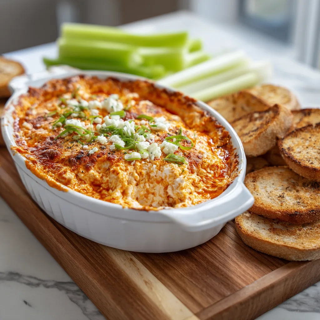 Cottage Cheese Buffalo Chicken Dip