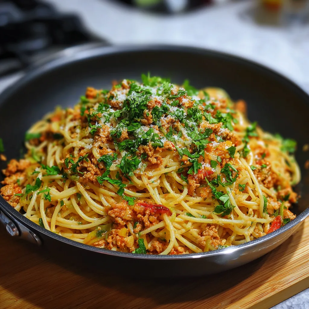 Ground Chicken Bolognese