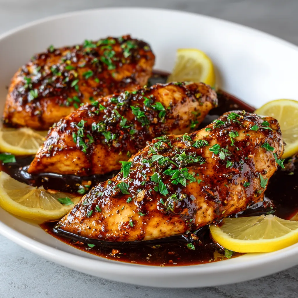 Juicy Balsamic Baked Chicken Breast | Air Fryer Meals Option