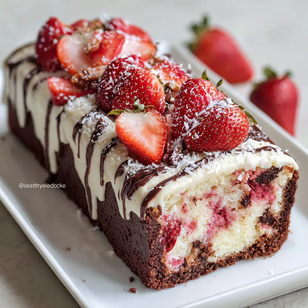 Strawberry Cream Cheese Earthquake Cake – Moist Strawberry Chocolate Cake Recipe