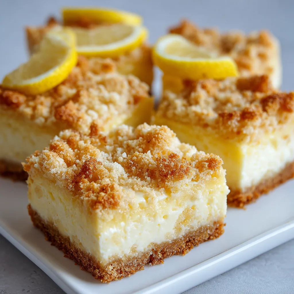 Lemon Cheesecake Crumb Bars – Easy Creamy Dessert Recipe