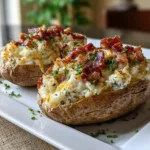 Cheddar & Herb Twice-Baked Potatoes with Crispy Bacon