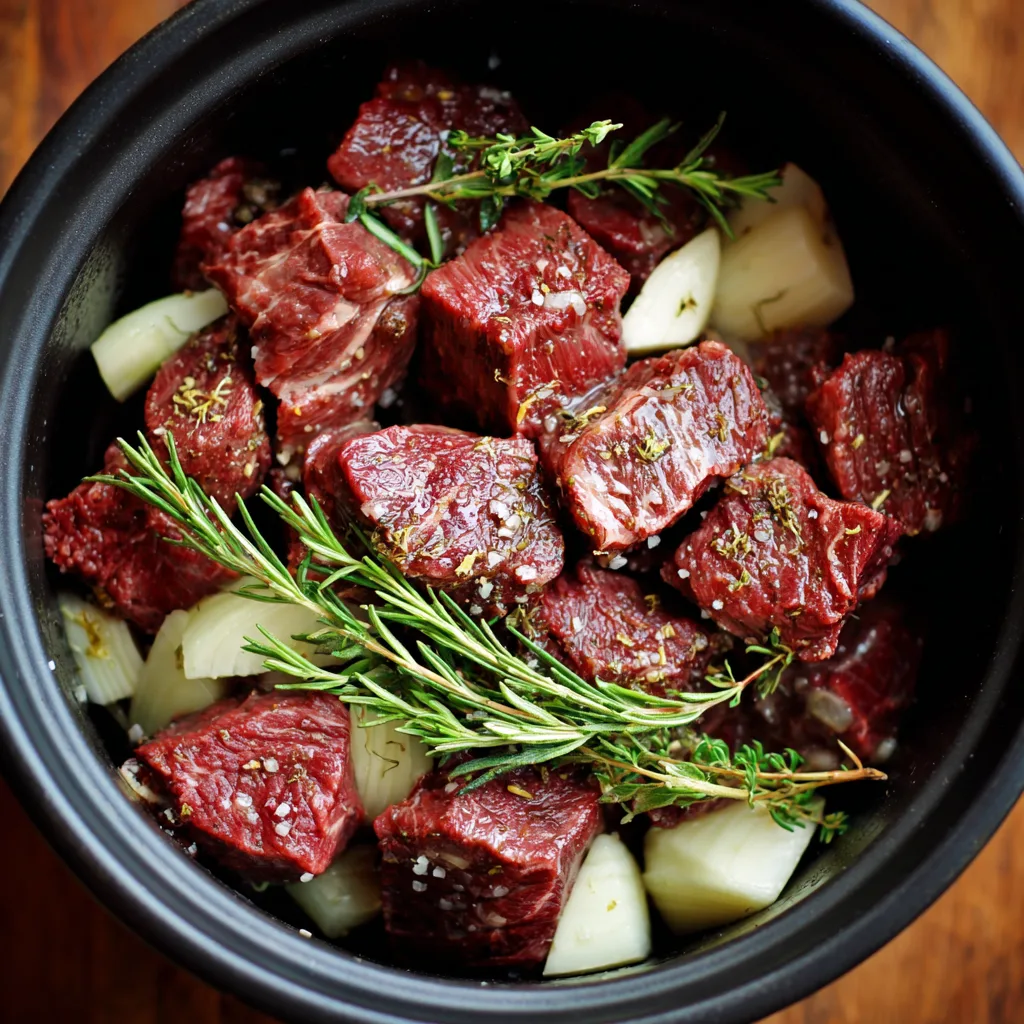 Slow-Simmered Garlic Butter Beef Tips with Creamy Mashed Potatoes