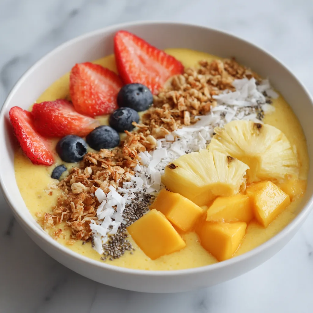 Tropical Mango Pineapple Smoothie Bowl