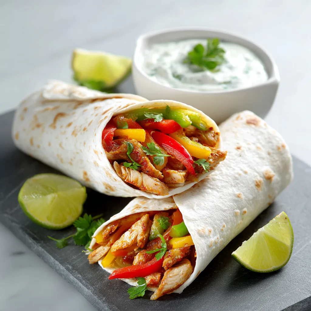 Chicken Fajita Wraps (Easy Mexican Dinner Idea)