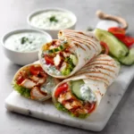 Healthy Grilled Chicken Wraps with Creamy Yogurt Sauce