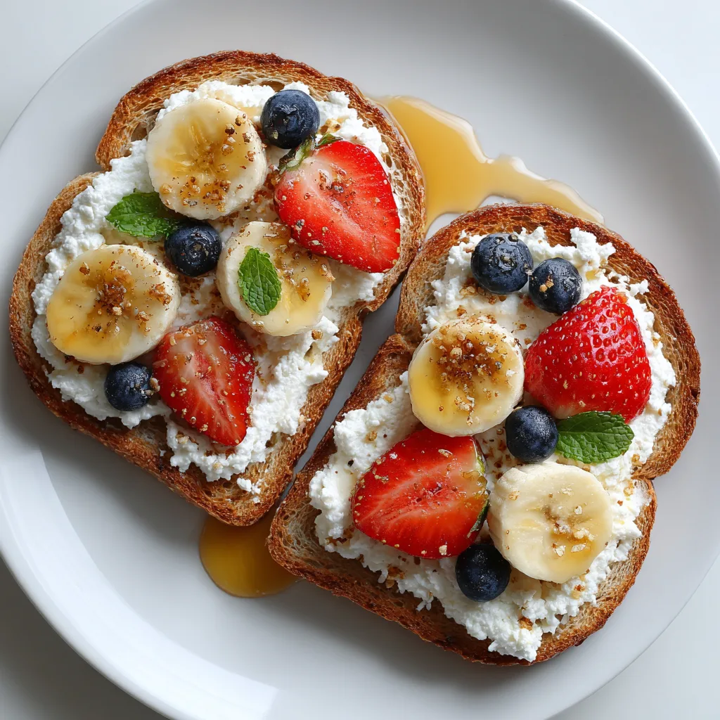 5-Minute Cottage Cheese and Honey Protein Toast – Easy High Protein Breakfast