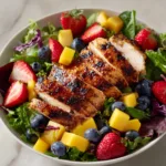 Fresh Grilled Chicken Salads with Fruit for Summer