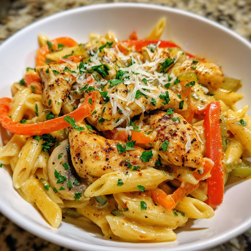 Creamy Crockpot Cajun Chicken Pasta1