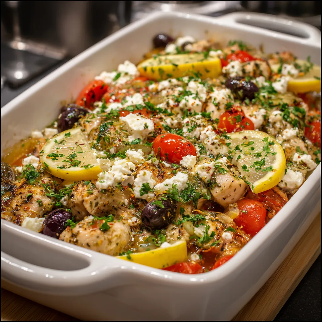 Healthy Greek Chicken Casserole – Easy High Protein Family Dinner1