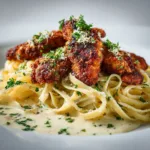 Tuscan Chicken Tenders with Garlic Cream Sauce – Easy Skillet Dinner