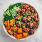 Honey Garlic Chicken Sweet Potato Bowl – Easy Healthy Dinner Idea for Busy Weeknights