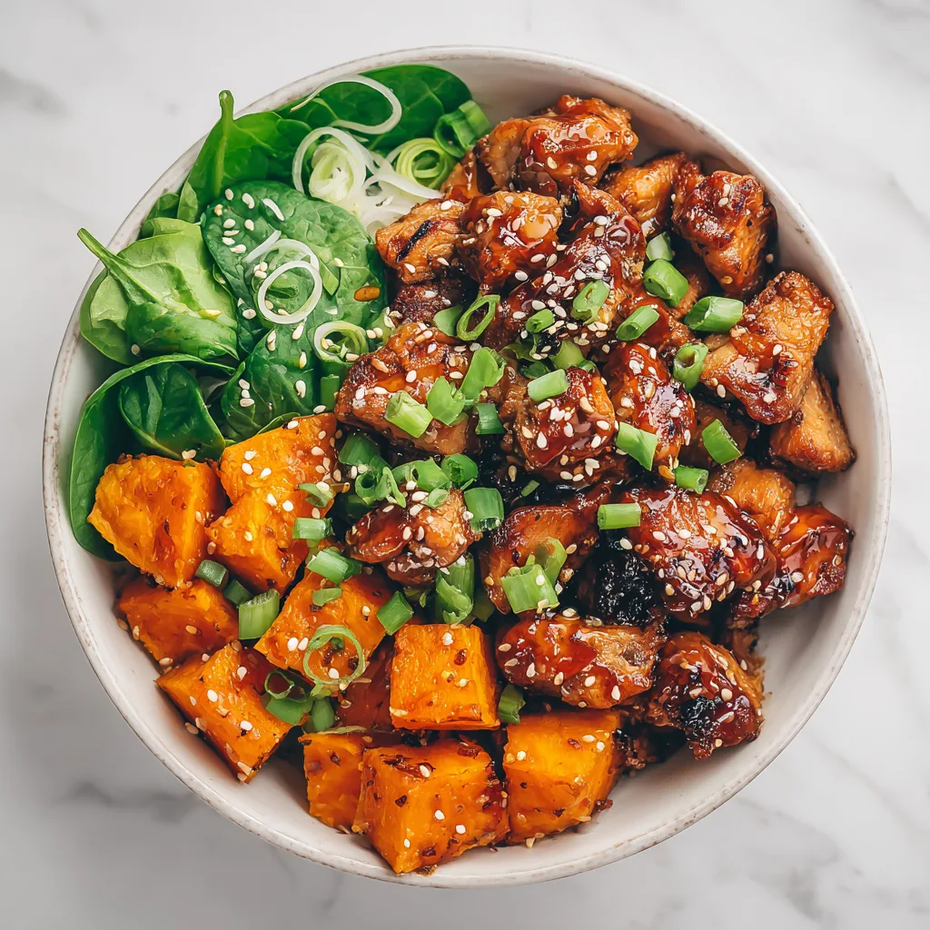 Honey Garlic Chicken Sweet Potato Bowl – Easy Healthy Dinner Idea for Busy Weeknights