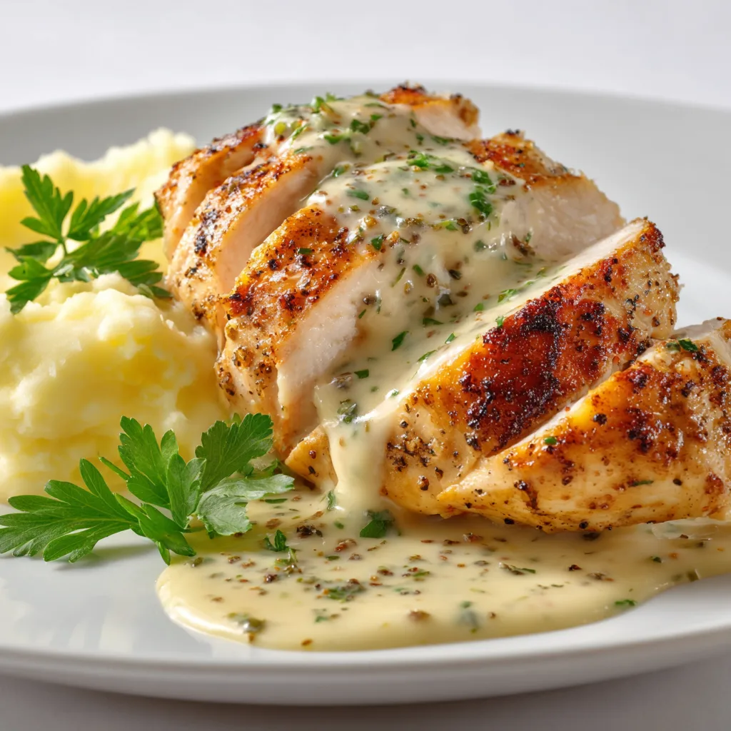 Chicken with Creamy Dijon Sauce and Mashed Potatoes – Easy Dinner Idea