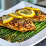 Healthy Lemon Garlic Chicken with Asparagus - Easy Low-Calorie Dinner Recipe