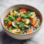 Hearty Spring Vegetable Soup with Herbs - Fresh, Healthy & Easy Homemade Recipe