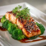 TikTok Honey Garlic Salmon with Broccoli - Easy Viral Healthy Dinner Recipe