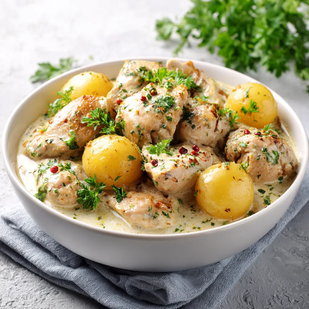 Timeless Slow Cooker Creamy Chicken and Potatoes – Classic Comfort Food Recipe