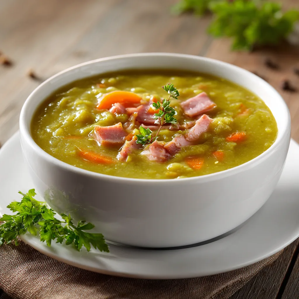 Hearty Crockpot Split Pea Soup with Ham Bone – Traditional Slow Cooker Comfort Recipe