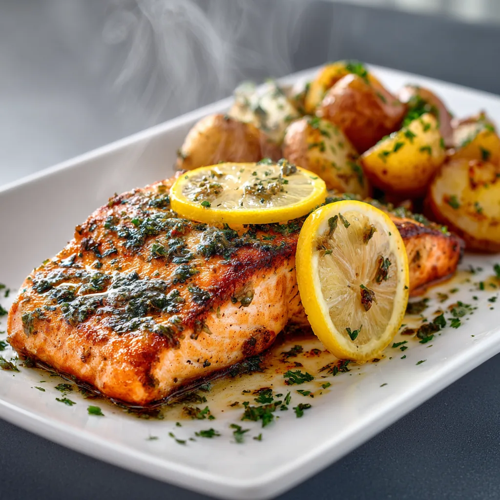 Healthy Dinner Ideas: One-Pan Lemon Herb Salmon and Potatoes