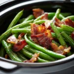 Classic Crockpot Green Beans with Bacon – A Traditional Slow-Cooked Comfort Dish