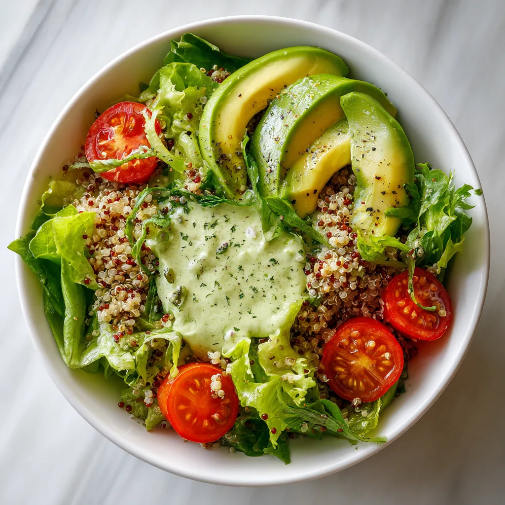 Healthy Lettuce Green Goddess Salad Bowl