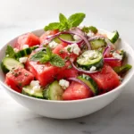 Sweet and Savory Watermelon Cucumber Salad: Easy Vibrant Summer Side