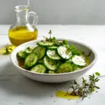 Cucumber Salad with Olive Oil and Herbs – Simple Traditional Fresh Recipe
