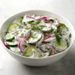 Classic Creamy Cucumber Salad Recipe – Traditional Fresh and Tangy Side Dish
