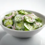 Traditional Bavarian Cucumber Salad (Gurkensalat) Recipe – Creamy & Easy German Side Dish