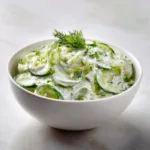 Creamy Sour Cream Cucumber Salad Recipe – Traditional Cool and Tangy Side Dish