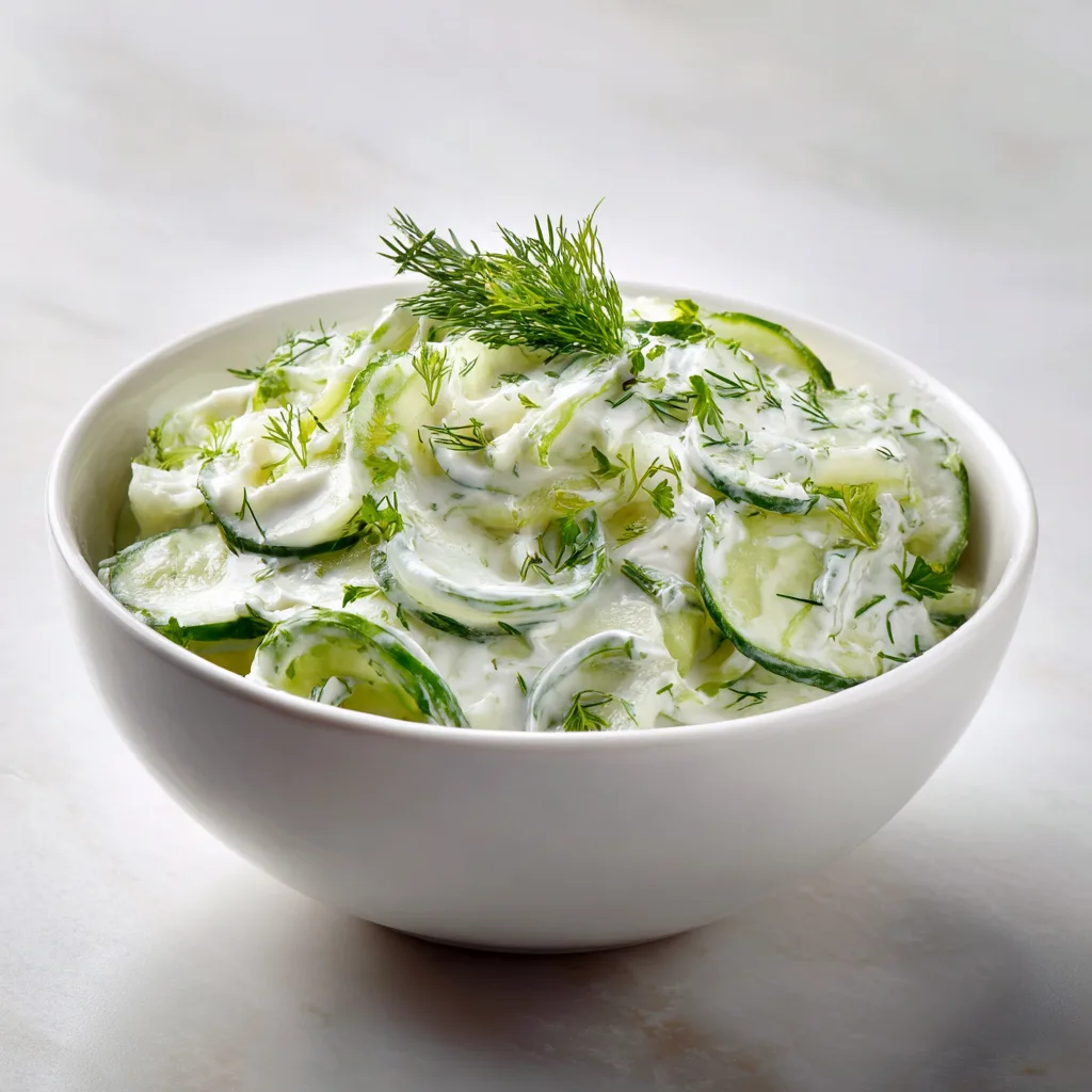 Creamy Sour Cream Cucumber Salad Recipe – Traditional Cool and Tangy Side Dish