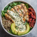 Creamy Tuscan Chicken Protein Bowl - Healthy High Protein Dinner Recipe