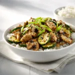 Healthy Zucchini Mushroom Chicken Stir Fry – Low Carb Dinner