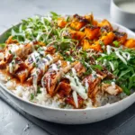 BBQ Chicken Sweet Potato Bowl with Spicy Mayo 🔥 Easy High Protein Dinner