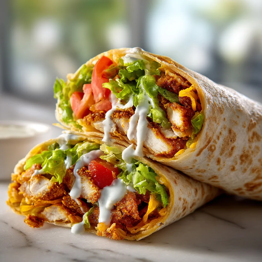 Crispy Chicken Ranch Snack Wrap – Easy Fast Food Style Chicken Wrap