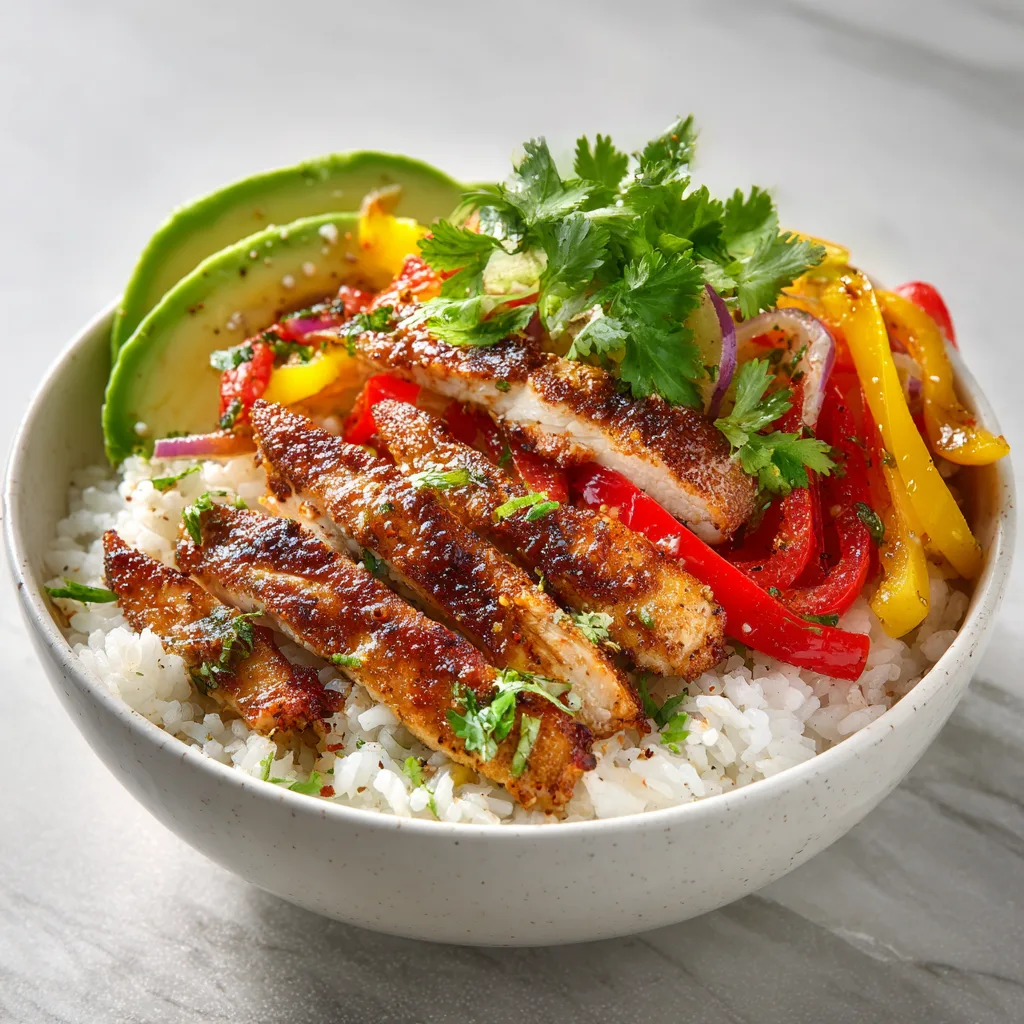Chicken Fajita Rice Bowl – Easy Flavor-Packed Mexican Chicken Dinner Idea