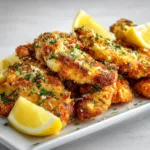 Lemon Garlic Parmesan Chicken Tenders – Crispy Juicy Chicken Strips Easy Dinner Recipe