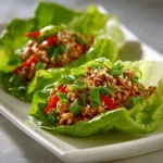 Healthy Asian Chicken Lettuce Wraps - Low Carb High Protein Dinner
