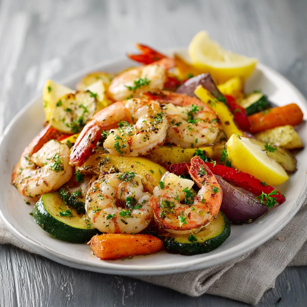 Garlic Butter Shrimp Sheet Pan Dinner – Easy One Pan Meal